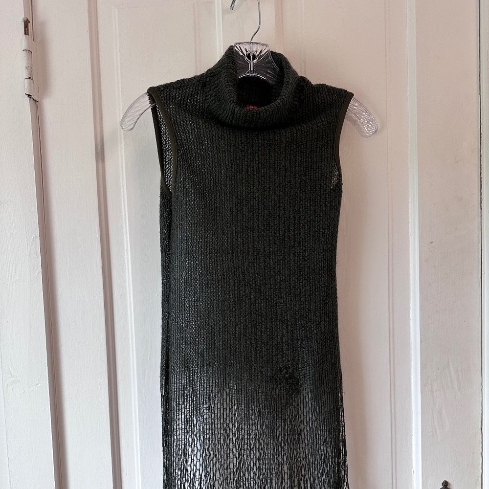 Miss Sixty Vintage Mock-Neck, Sheer and Fringey Tank